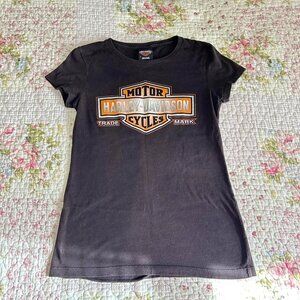 Harley Davidson Women's Black T-shirt